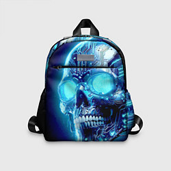 Детский рюкзак Neon cyber skull - ai art