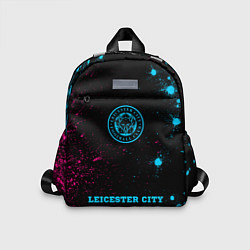 Детский рюкзак Leicester City - neon gradient по-центру, цвет: 3D-принт