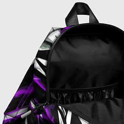 Детский рюкзак Фиолетово-белые ломаные клыки, цвет: 3D-принт — фото 2