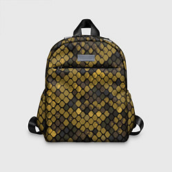 Детский рюкзак Змеиный камуфляж - текстура чешуи, цвет: 3D-принт