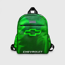 Детский рюкзак Chevrolet - green gradient по-центру, цвет: 3D-принт