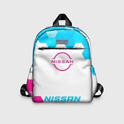 Детский рюкзак Nissan neon gradient style по-центру, цвет: 3D-принт