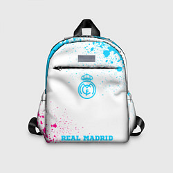 Детский рюкзак Real Madrid neon gradient style по-центру, цвет: 3D-принт