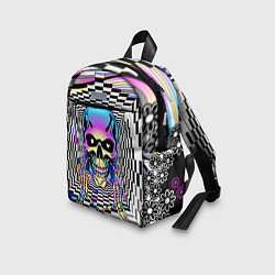 Детский рюкзак Череп, сердце и оп-арт, цвет: 3D-принт — фото 2