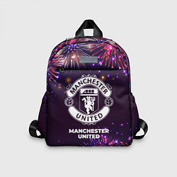 Детский рюкзак Праздничный Manchester United, цвет: 3D-принт