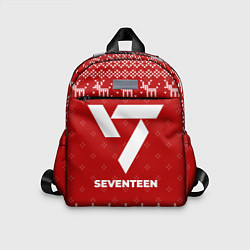 Детский рюкзак Новогодний Seventeen с оленями, цвет: 3D-принт