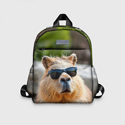 Детский рюкзак Модная капибара в темных очках, цвет: 3D-принт