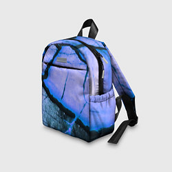 Детский рюкзак Трещины на абстрактном синем фоне, цвет: 3D-принт — фото 2