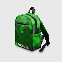 Детский рюкзак Among Us - green gradient по-центру, цвет: 3D-принт — фото 2