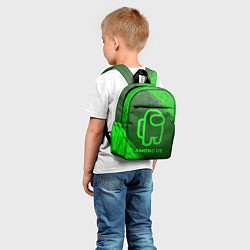 Детский рюкзак Among Us - green gradient, цвет: 3D-принт — фото 2