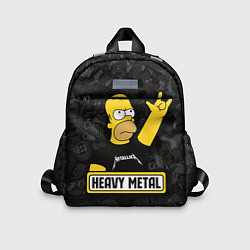 Детский рюкзак Heavy metal Гомер симпсон, цвет: 3D-принт