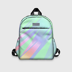 Детский рюкзак Светлый зелёный мятный с полосами градиент