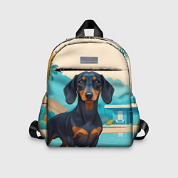 Детский рюкзак Такса и пальма, цвет: 3D-принт