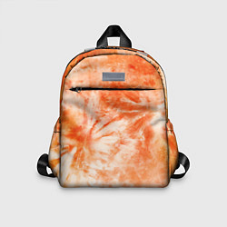 Детский рюкзак Оранжевый тай-дай пятна, цвет: 3D-принт