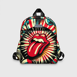 Детский рюкзак Logo of the Rolling Stones - pop art, цвет: 3D-принт