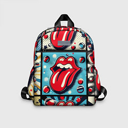 Детский рюкзак Rolling Stones logo - pop art, цвет: 3D-принт