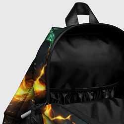 Детский рюкзак Разлом текстуры с зеленой слизью, цвет: 3D-принт — фото 2