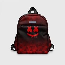 Детский рюкзак Marshmello red poly, цвет: 3D-принт