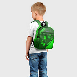 Детский рюкзак Real Madrid - green gradient вертикально, цвет: 3D-принт — фото 2