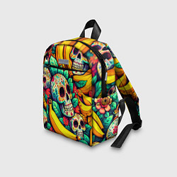 Детский рюкзак Паттерн из черепов и бананов - нейроарт, цвет: 3D-принт — фото 2