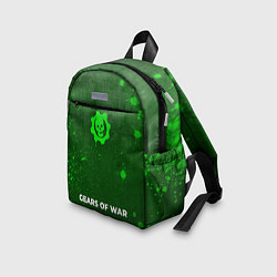 Детский рюкзак Gears of War - green gradient по-центру, цвет: 3D-принт — фото 2