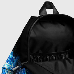 Детский рюкзак Футбольный мяч в синем пламени, цвет: 3D-принт — фото 2