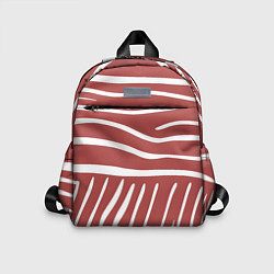 Детский рюкзак Полоски красной зебры, цвет: 3D-принт