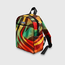 Детский рюкзак Жаркая полосатая абстракция, цвет: 3D-принт — фото 2