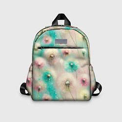 Детский рюкзак Абстрактные одуванчики - паттерн на нежном фоне, цвет: 3D-принт