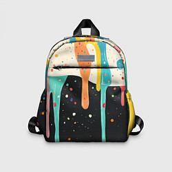 Детский рюкзак Разноцветные капли текстура, цвет: 3D-принт
