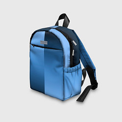 Детский рюкзак Градиент сине-голубой пополам, цвет: 3D-принт — фото 2