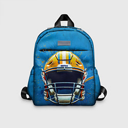 Детский рюкзак Шлем для американского футбола на синем, цвет: 3D-принт