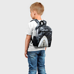 Детский рюкзак Сапборд в черном дыму, цвет: 3D-принт — фото 2