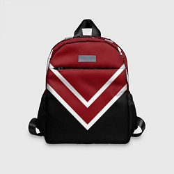 Детский рюкзак Красный с чёрным и белые полосы