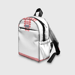 Детский рюкзак Славянский орнамент и узоры - вышиванка рубаха бел, цвет: 3D-принт — фото 2