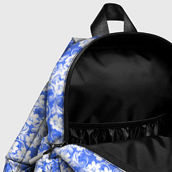 Детский рюкзак Бело-голубой цветочный, цвет: 3D-принт — фото 2