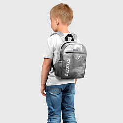 Детский рюкзак Lexus - grey gradient вертикально, цвет: 3D-принт — фото 2