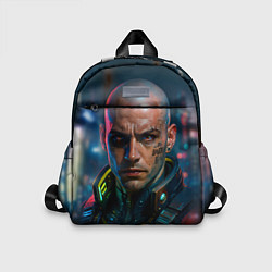 Детский рюкзак Мужчина в стиле киберпанка, цвет: 3D-принт