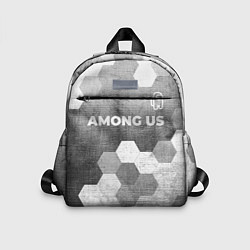 Детский рюкзак Among Us - grey gradient посередине, цвет: 3D-принт