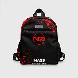 Детский рюкзак Mass Effect - red gradient по-центру, цвет: 3D-принт