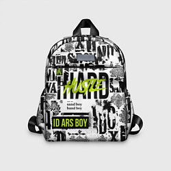 Детский рюкзак Pattern with inscriptions hustle sand boy