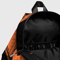 Детский рюкзак Чикаго Блэкхокс - фон с оранжевыми потертостами, цвет: 3D-принт — фото 2