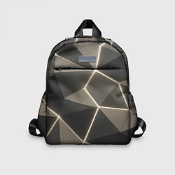 Детский рюкзак Серая объемная текстура с гранями