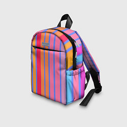 Детский рюкзак Теплые цветные полосы, цвет: 3D-принт — фото 2