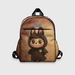 Детский рюкзак Лабубу на вязаном фоне, цвет: 3D-принт