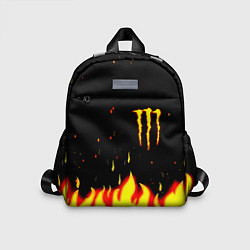 Детский рюкзак Monster energy fire steel, цвет: 3D-принт