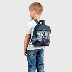 Детский рюкзак Крутой Бендер рядом с Ламборджини, цвет: 3D-принт — фото 2