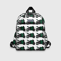 Детский рюкзак Motorbike dark green, цвет: 3D-принт