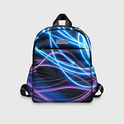 Детский рюкзак Неоновая абстракция на темном
