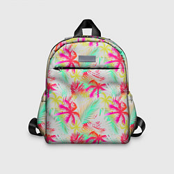 Детский рюкзак Palm yellow pink, цвет: 3D-принт